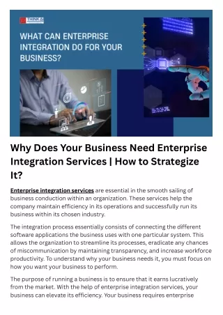 Why Does Your Business Need Enterprise Integration Services  How to Strategize It