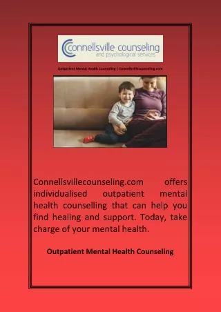 Outpatient Mental Health Counseling Connellsvillecounseling com