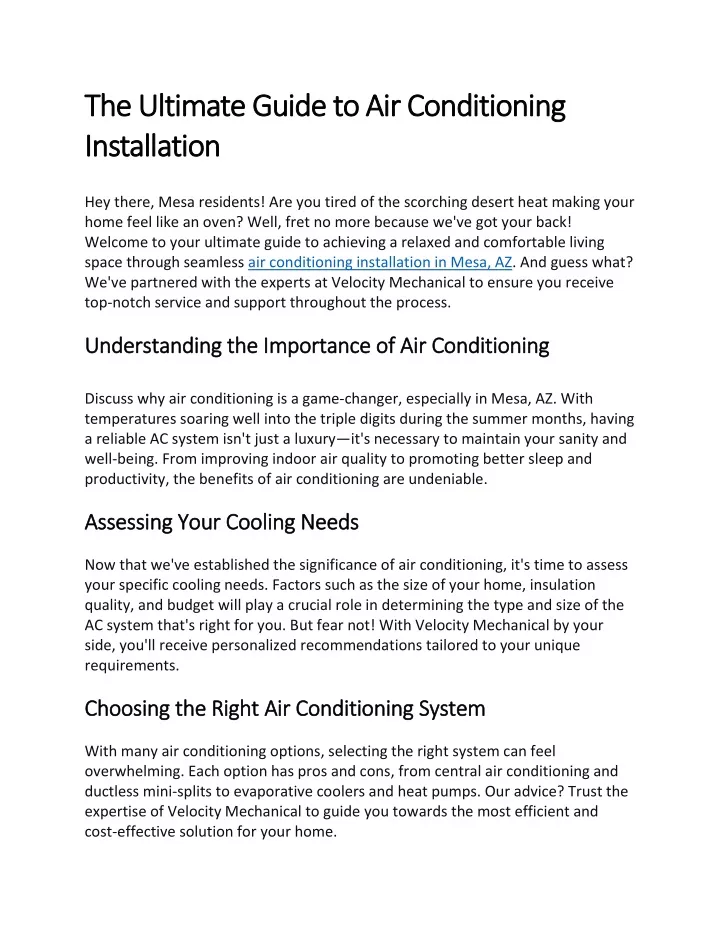 the ultimate guide to air conditioning