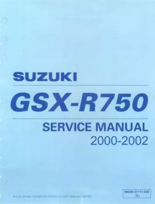2000 Suzuki GSX-R750Y Service Repair Manual