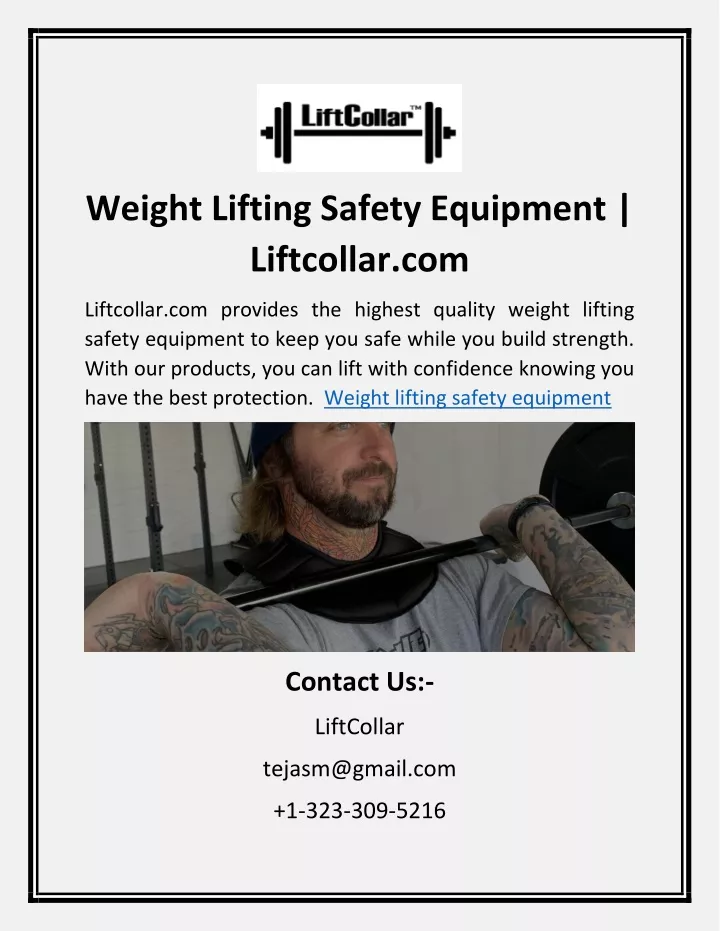 weight lifting safety equipment liftcollar com