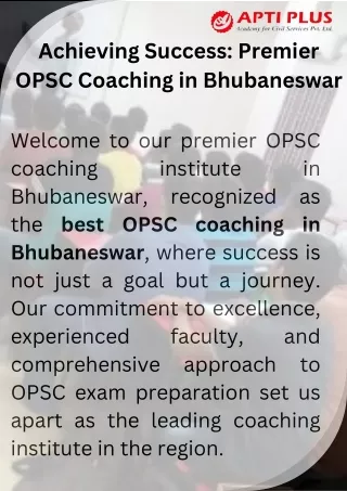 best opsc coaching in bhubaneswar