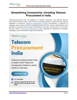 Telecom Procurement India