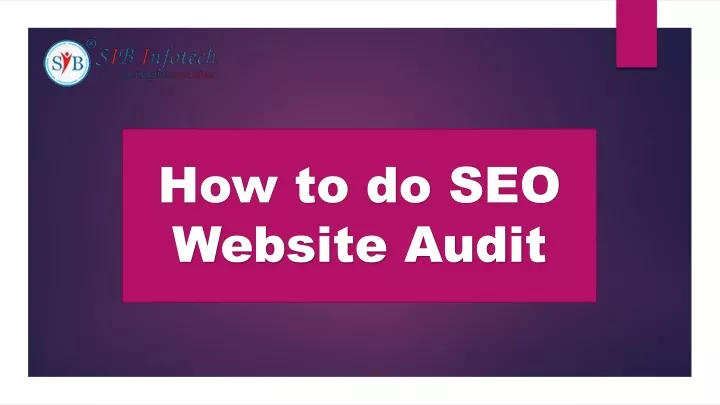 how to do seo website audit