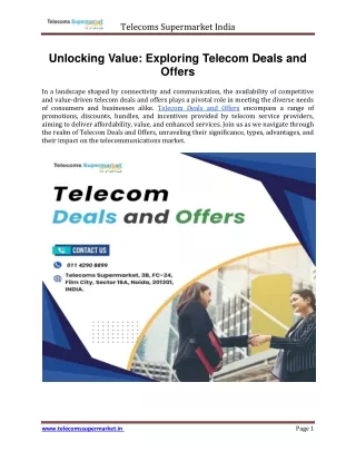 Telecom Deals and Offers