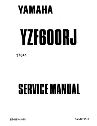 2000 Yamaha YZF600RM Service Repair Manual