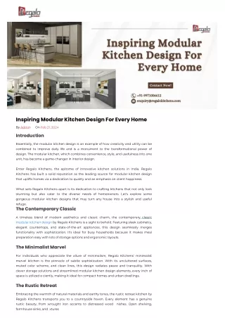 inspiring modular kitchen design for every home