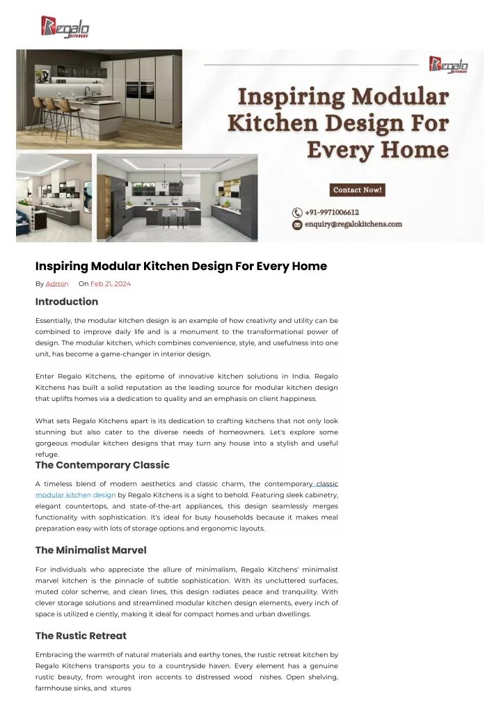 inspiring modular kitchen design for every home