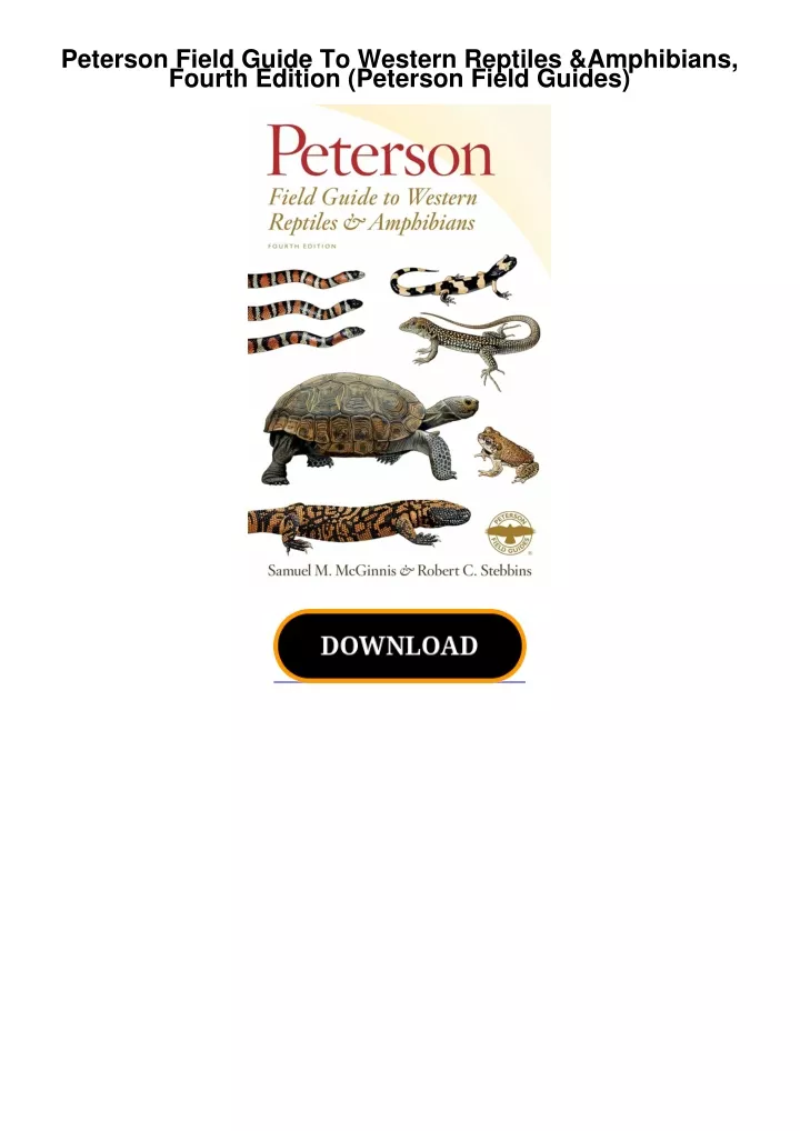 PPT - Peterson-Field-Guide-To-Western-Reptiles--Amphibians-Fourth