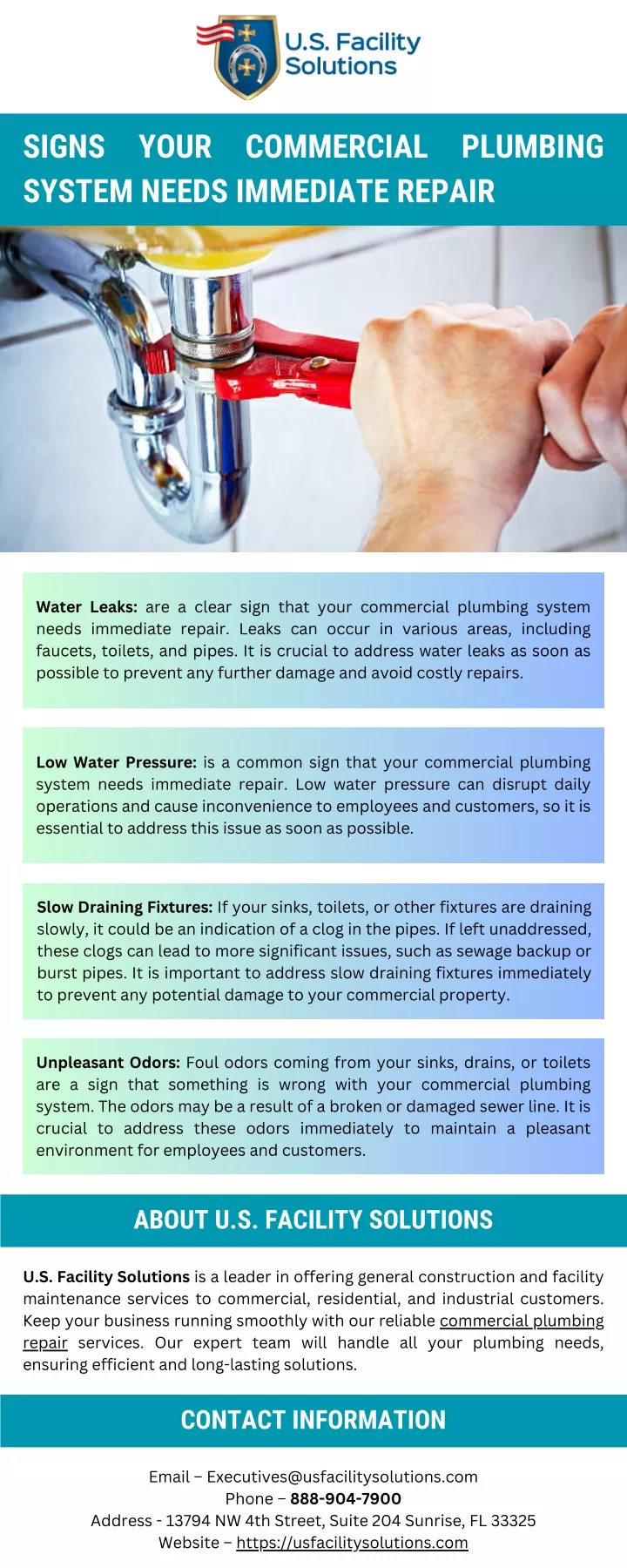 signs your commercial plumbing system needs