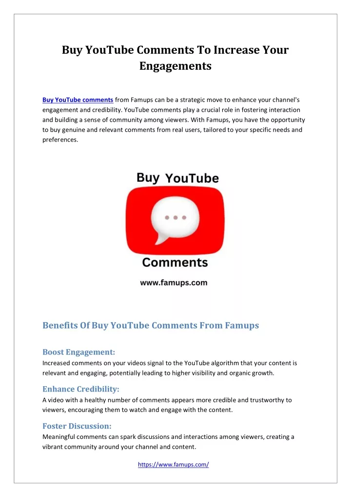 buy youtube comments to increase your engagements