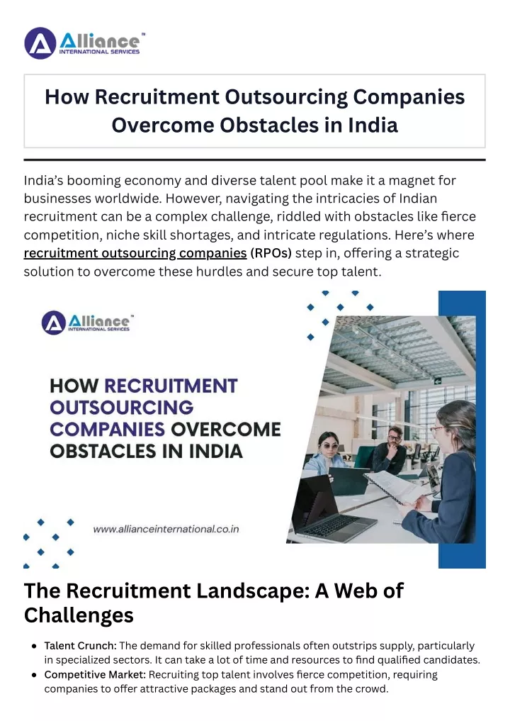 how recruitment outsourcing companies overcome