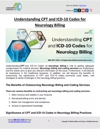 Understanding CPT and ICD-10 Codes for Neurology Billing