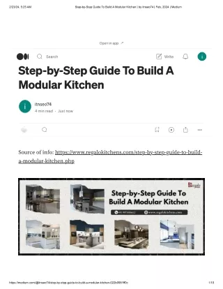 Step-by-Step Guide To Build A Modular Kitchen
