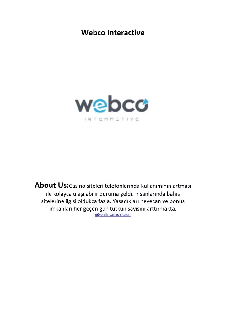 webco interactive
