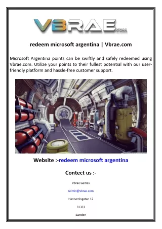 redeem microsoft argentina  Vbrae.com