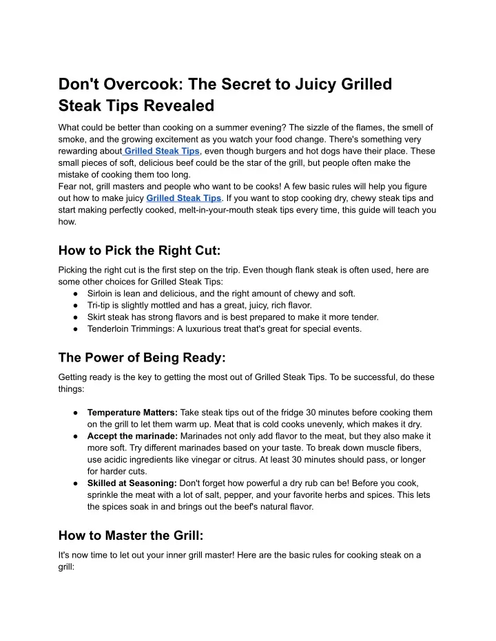 don t overcook the secret to juicy grilled steak