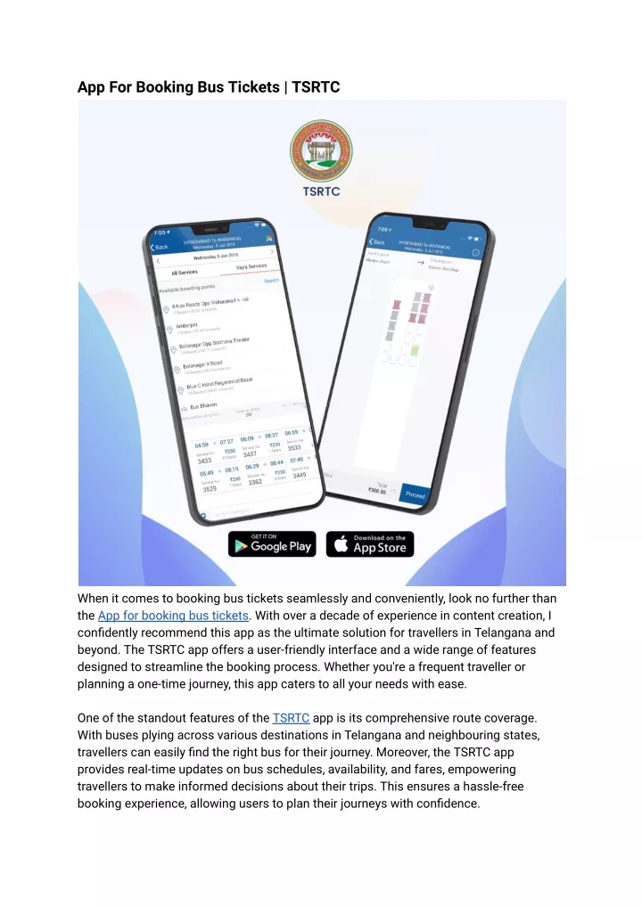 app for booking bus tickets tsrtc