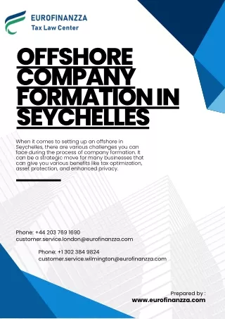 Offshore Company Formation in Seychelles