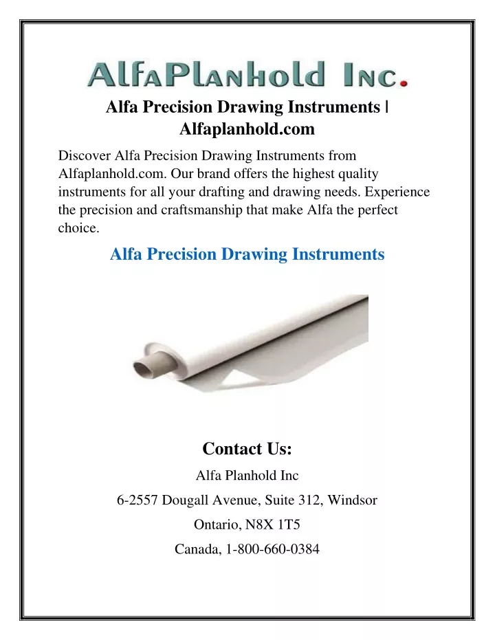 alfa precision drawing instruments alfaplanhold