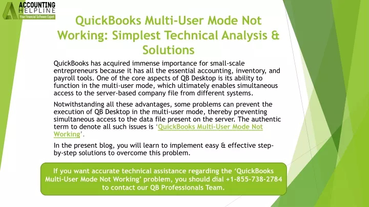 quickbooks multi user mode not working simplest technical analysis solutions