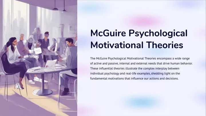 mcguire psychological motivational theories
