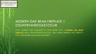 Modern Oak Beam Fireplace | Countryandcoast.co.uk