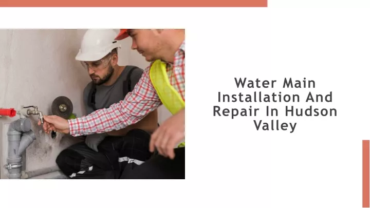 water main installation and repair in hudson