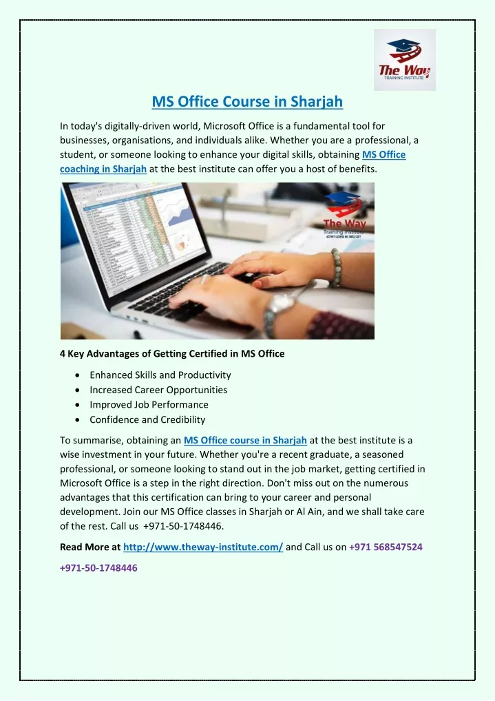 ms office course in sharjah