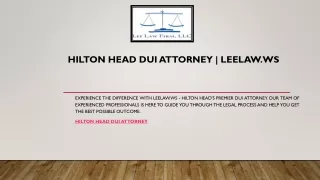 Hilton Head Dui Lawyer | Leelaw.ws