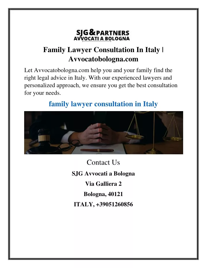 family lawyer consultation in italy