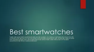 Best smartwatches