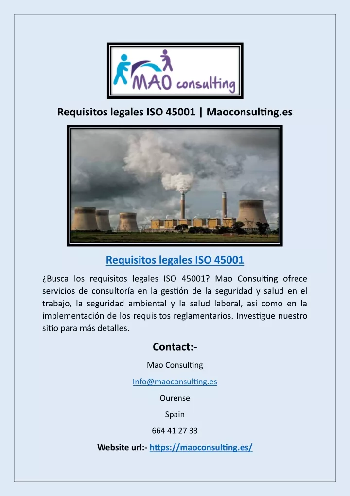 requisitos legales iso 45001 maoconsulting es