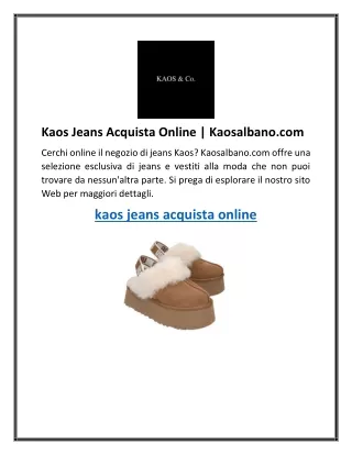 Kaos Jeans Acquista Online  Kaosalbano.com