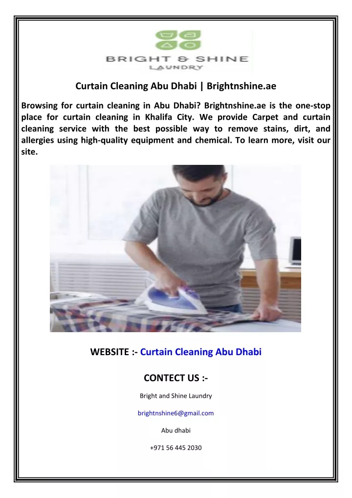 curtain cleaning abu dhabi brightnshine ae