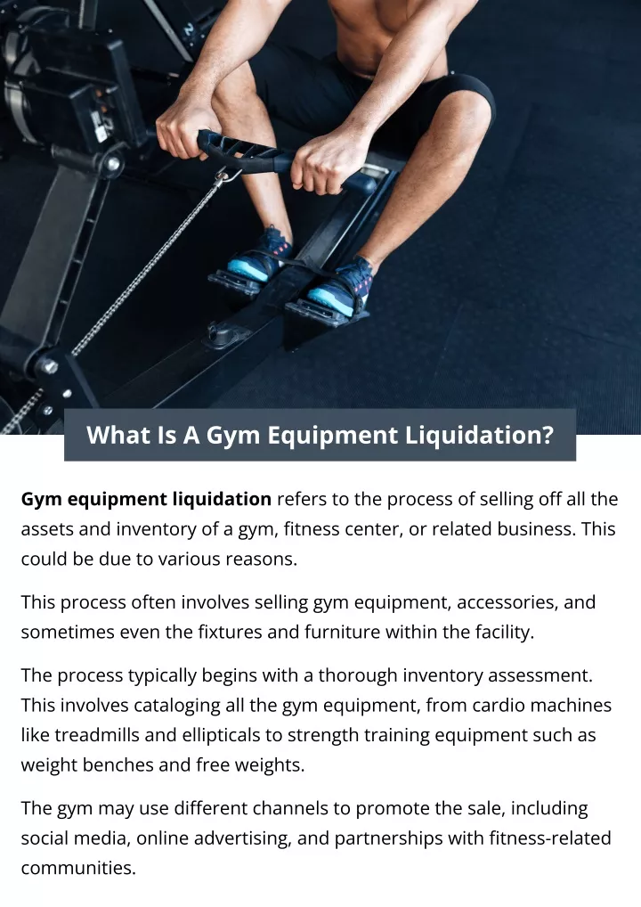 what is a gym equipment liquidation