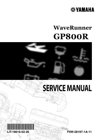2001 Yamaha GP800R Waverunner Service Repair Manual