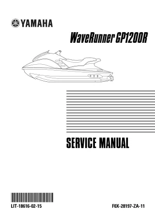 2001 Yamaha GP1200R WaveRunner Service Repair Manual