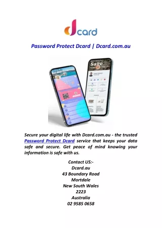 Password Protect Dcard