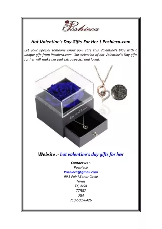 Hot Valentine's Day Gifts For Her Poshieca.com