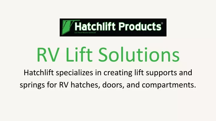 rv lift solutions
