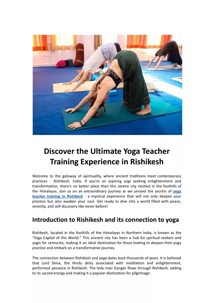 discover the ultimate yoga teacher training