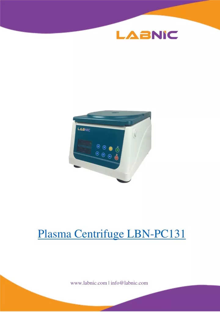 plasma centrifuge lbn pc131