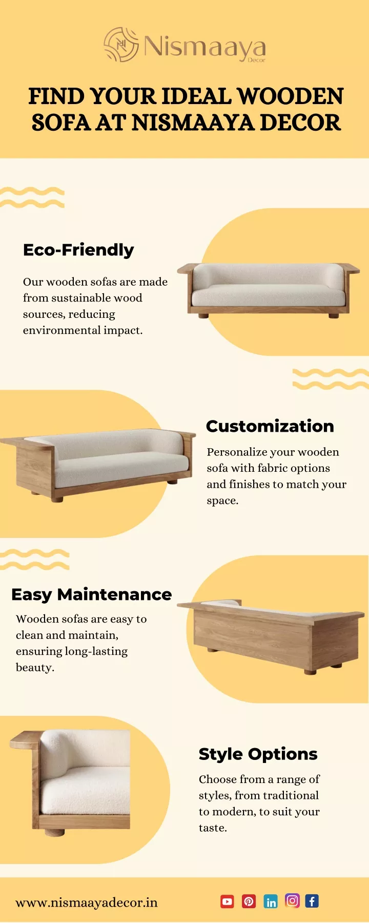 find your ideal wooden sofa at nismaaya decor