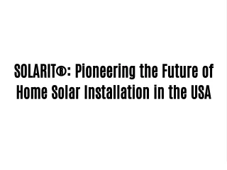 SOLARIT®: Best Solar Company USA | Top Home Solar Installation