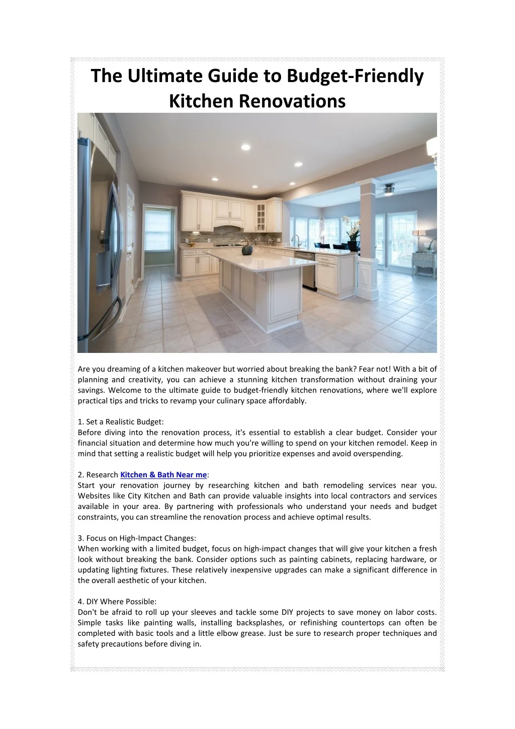 Picture Idea: Ppt The Ultimate Guide To Budget Friendly Kitchen Renovations Powerpoint