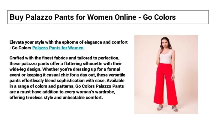 buy palazzo pants for women online go colors