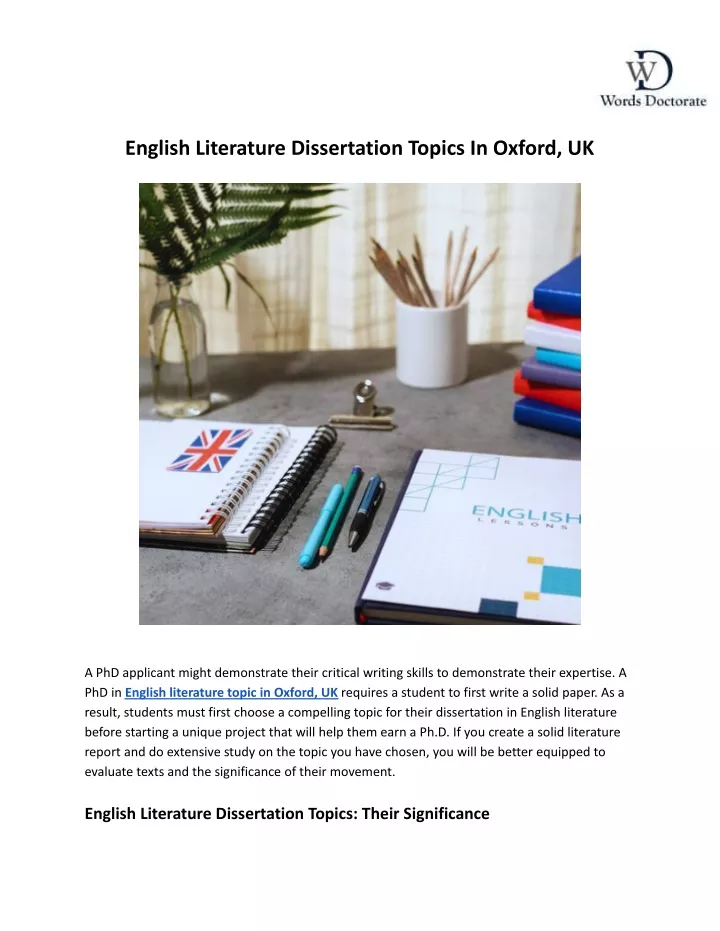 oxford english dissertation