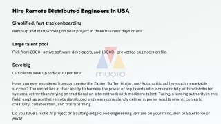 Hire Remote Distributed Engineers In USA