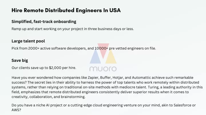 hire remote distributed engineers in usa